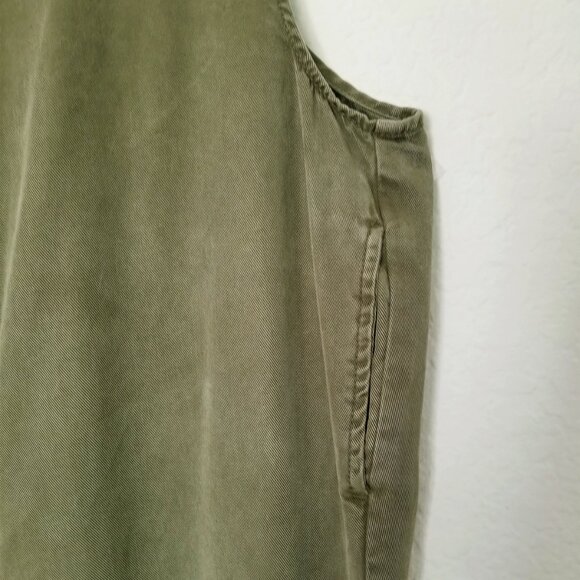 LED LUXE ESSENTIALS DENIM A Pea in the Pod Tencel Maternity Overall Olive M $117 - Picture 11 of 16
